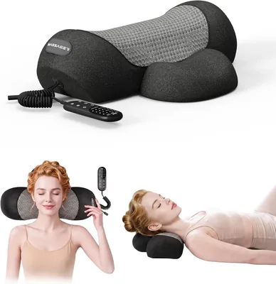 Heated Neck Massager Pillow - 3 Modes, Airbag Support
