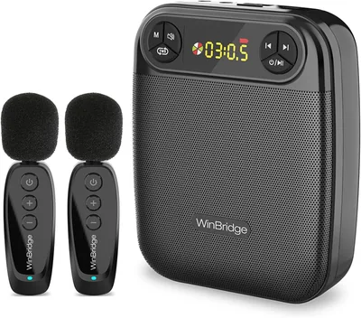 WB004 Voice Amplifier w/ 2 Wireless Microphones