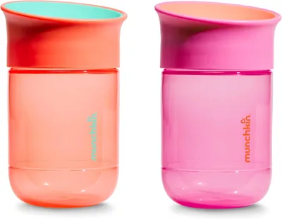 Munchkin Miracle 360 Sippy Cup 2 Pack Coral/Purple