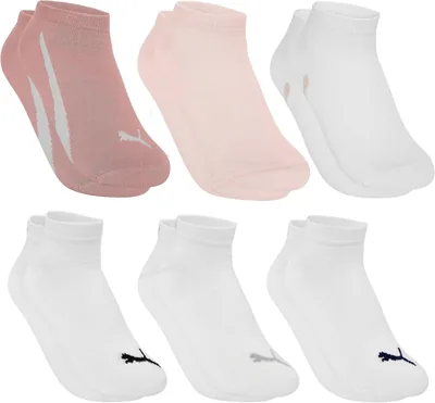 Kit 6 Pares de Meia Puma Sapatilha Esportiva Cano Curto Feminina Adulto