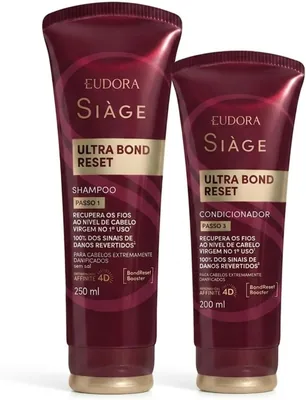 Combo Siàge Ultra Bond Reset: Shampoo 250ml + Condicionador 200ml
