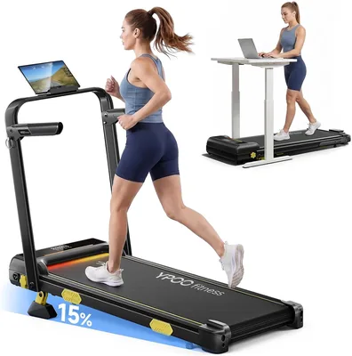 YPOO 16% Incline Walking Pad - Foldable Treadmill