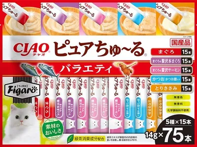 フィガロ CIAO Pure Churu 猫用おやつ 75パック入