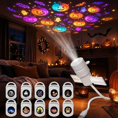 Holiday Projector Lights Indoor, Plug and Play