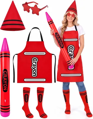 Crayon Costume Set - 5 PCS Adult Halloween Fancy Dress