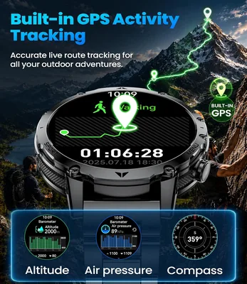 LIGE Men's Smartwatch GPS 1.7" Display