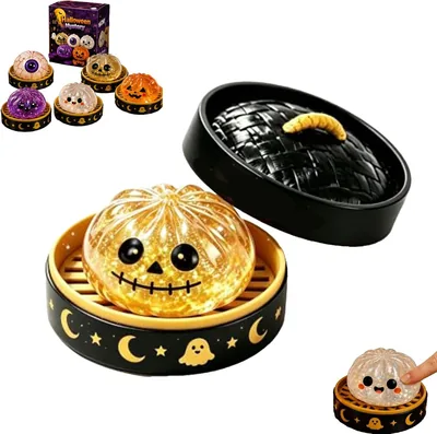 Halloween Dumplings Squishies - Spooky Pumpkin Ghost