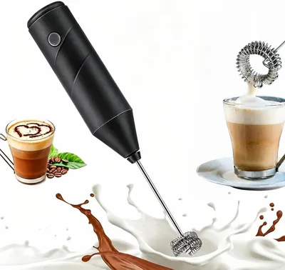 Milk Frother for Coffee,Mini Handheld Foam Whisk | Fast Handheld Drink Mixer with Stainless Steel Wh