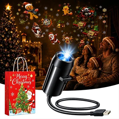 HD Christmas Projector - 10 Festive Scenes