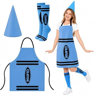 Crayon Costume Set - 4pcs Adult Halloween Fancy Dress