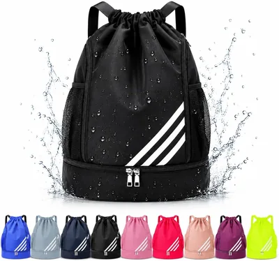 Mochila Esportiva com Cordão - Grande Capacidade