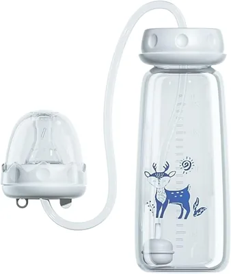 Lea Anti Colic Bottles - 240ml, Silicone, Hands-Free Feeder