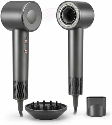 KAUGIC Hair Dryer, Sliver Grey