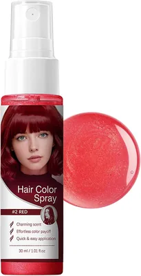 Red Colour Hair Spray - Temporary Pigmented