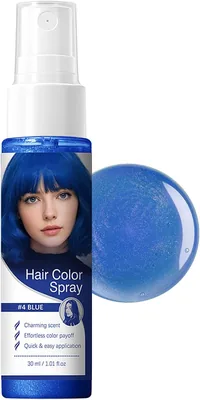 Hair Spray Colour Blue, Coloured Hair Colour, Pigmented Temporary Hair Colour, Washable Hair Colour 