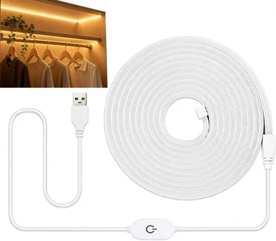 120 LEDs USB Strip Light Warm White