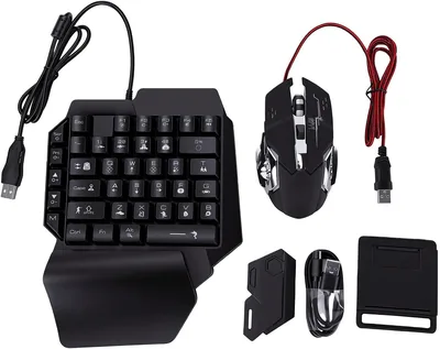 Backlit Single Hand Mechanical Keyboard & Mouse Combo