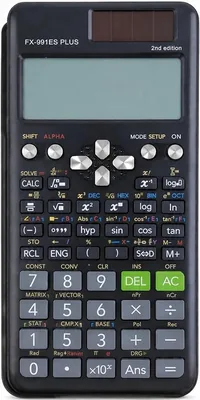 آلة حاسبة علمية fx-991ES PLUS 2nd Edition، 417 وظيفة، عرض نصي طبيعي، غير قابلة للبرمجة، تعمل بالطاقة الشمسية، بل