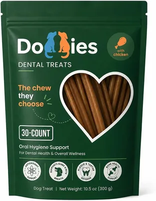 Doggies Dental Treats Lactoferrin Chicken 30 Count
