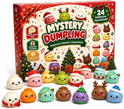 Christmas Squishies Advent Calendar 2026 - 24 Dumpling Squeeze Toys