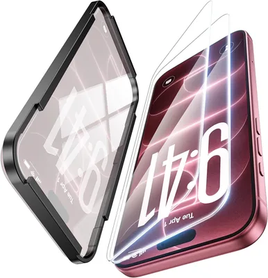 iPhone 18 Pro Max用 強化ガラスフィルム 2枚セット（ガイドフレーム付き）