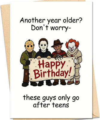 Beixian Horror Halloween Birthday Card