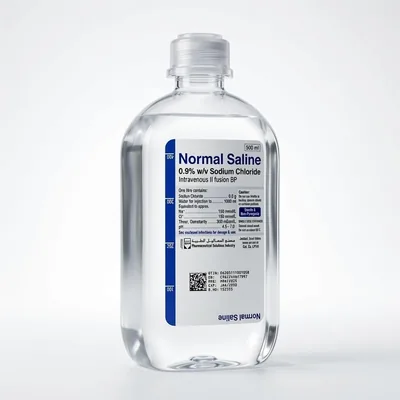 Saudi Normal Saline 0.9% Infusion, 500ml