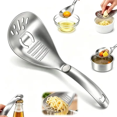 QFFAFAR Stainless Steel 5-in-1 Cooking Spoon