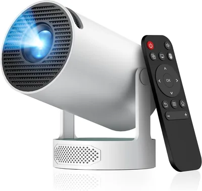 Mini Portable Projector with Speaker - 1080P, Rotatable