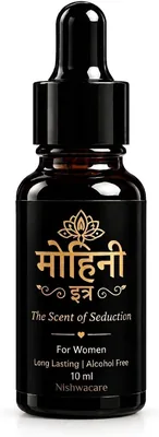 मोहिनी इत्रा अटर महिलाओं के लिए, प्रीमियम लंबे समय तक चलने वाला परफ्यूम तेल, अल्कोहल मुक्त सुगंध, 10 ml