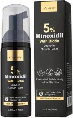 5% Minoxidil Biotin Leave-In Foam 60ml Hair Regrowth