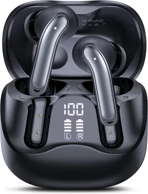 Noise Cancelling Headphones - 6 Mic ENC, 48H Battery