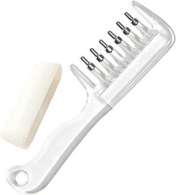 Scalp Oil Applicator Comb 6 Roller Tips Refillable 15cm Clear
