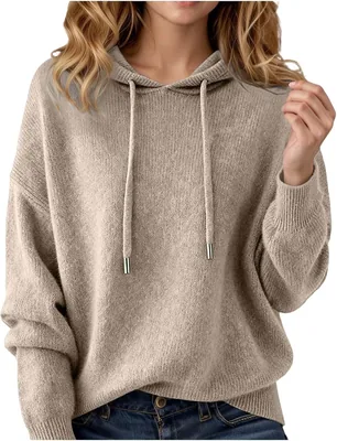 Women's Oversized Hoodie - Long Sleeve Fleece Sweater