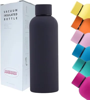زجاجة ماء من الفولاذ المقاوم للصدأ ذات عزل حراري، 500 مل | خالية من BPA، مقاومة للتسرب، تصميم عصري، ألوان متعددة، للاستخدام اليومي