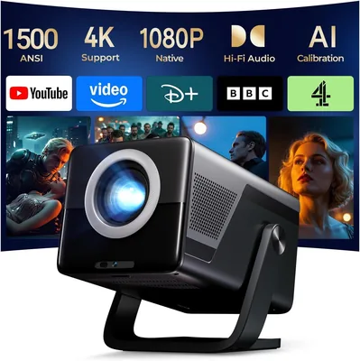 Android TV Projector Portable AI Calibration