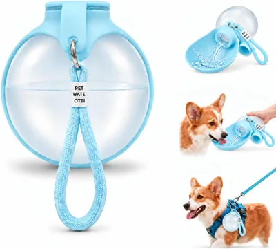 2 in 1 Dog Water Bottle 360ml Leak-Proof Travel Dispenser