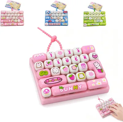 26-Key Keyboard Fidget Toy, Cute Cartoon Design