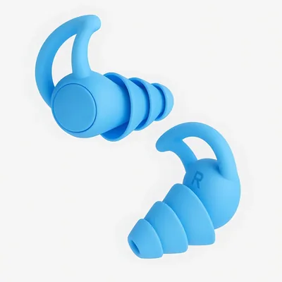 Protetor Auricular de Silicone Reutilizável com Estojo Kit 2 + Azul