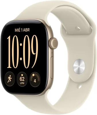 Apple Watch Series 12 GPS - Caja de Aluminio Oro Claro 46mm - Correa Deportiva Arena M/L