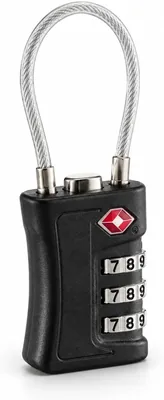 Cadeado TSA 3 Dígitos em Aço Reforçado para Mala e Mochila | Combinação Segredo, Uso em Armário e Academia, Trava de Segurança