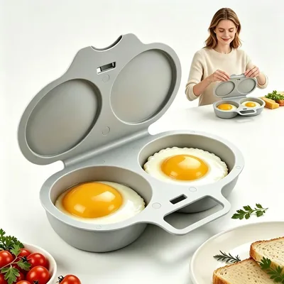 adeamo Microwave Egg Poacher with Lid