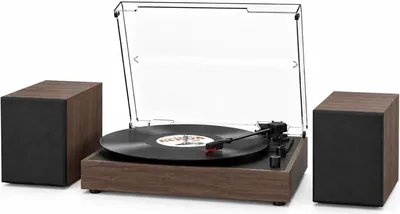 Vintage Turntable - 33/45 RPM, Vinyl Support
