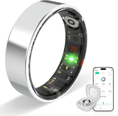 Smart Ring Fitness Tracker - Heart Rate & Sleep