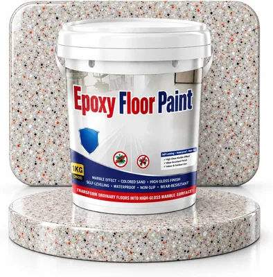 Epoxy Sand Floor Paint - Marble Effect