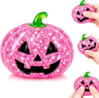 Pelota Antiestrés de Halloween Calabaza Suanyu con Efecto Brillante