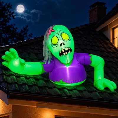 Jardimex Inflable Halloween Zombie Emergente 1.4M Led Jardín Exterior Inflado 25 Seg