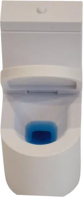 Dolls House Modern White Toilet with Blue Cleaner, 1:12 Scale