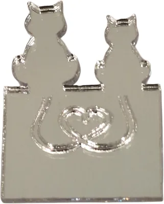 Dolls House Sitting Cats Mirror 1:12 Scale