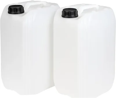2 x 25L Water Containers - Stackable Jerry Cans with 61mm Cap